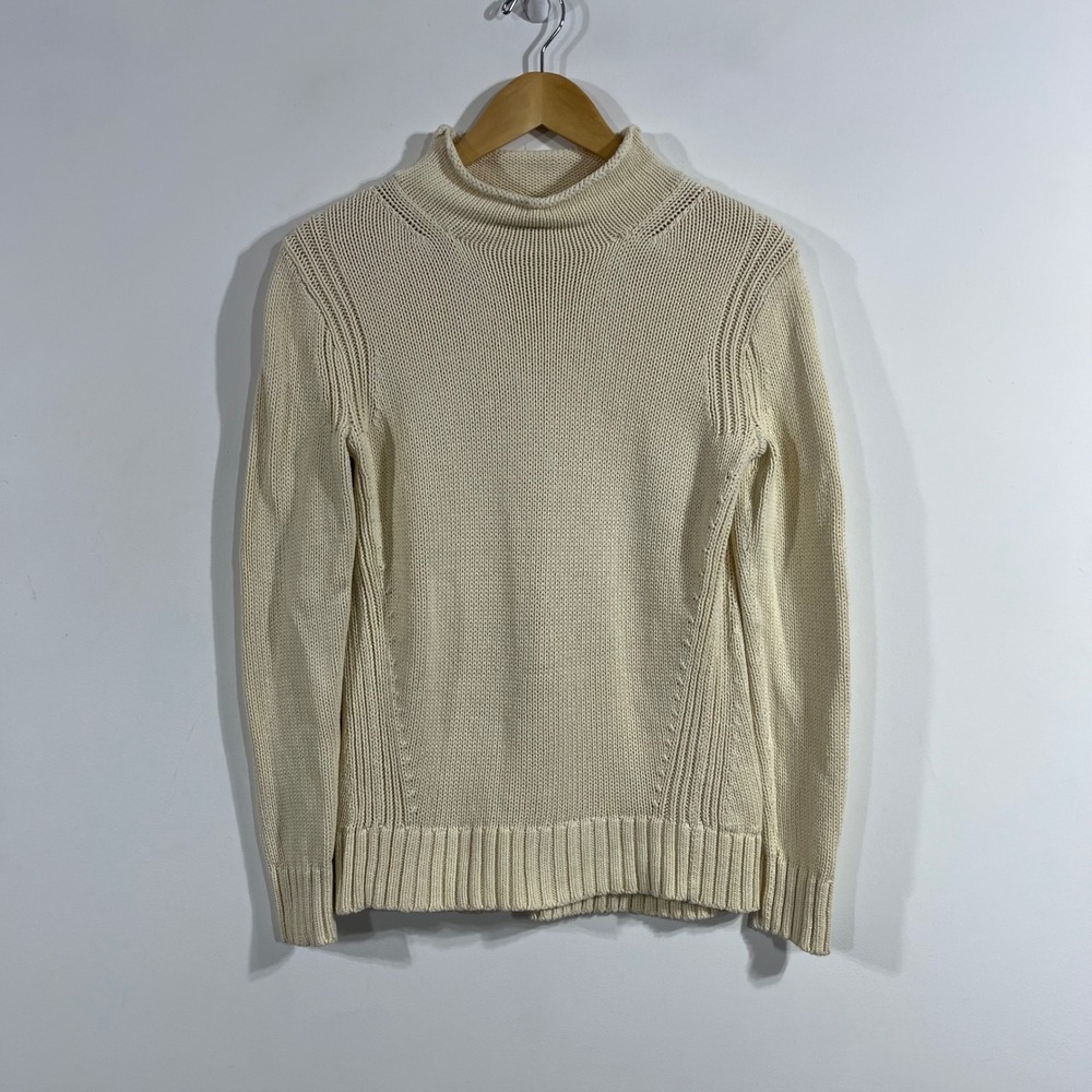 J.Crew Always Oarsman VTG Roll Neck Fisherman Knit Sweater Small Preppy Heritage